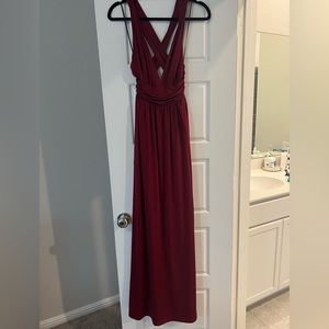 Dainty Hooligan Maroon Halter Maxi Size M